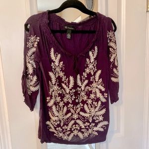 INC Embroidered Top